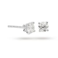 18ct white gold 050ct brilliant cut stud earrings