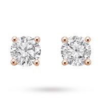 18ct Rose Gold 0.75ct Brilliant Cut Stud Earrings