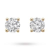 18ct Yellow Gold 0.75ct Brilliant Cut Stud Earrings