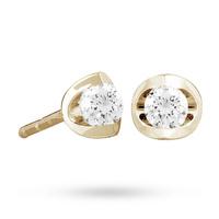 18ct Yellow Gold 0.50ct Tension Set Diamond Earrings