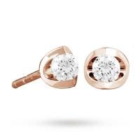 18ct Rose Gold 0.50ct Tension Set Diamond Earrings