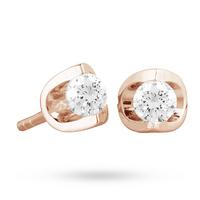 18ct Rose Gold 0.30ct Tension Set Diamond Earrings