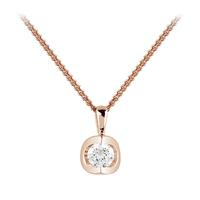 18ct rose gold 025ct tension set diamond pendant