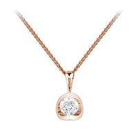 18ct rose gold 040ct tension set diamond pendant