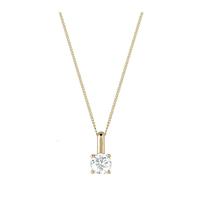 18ct yellow gold 050ct brilliant cut pendant