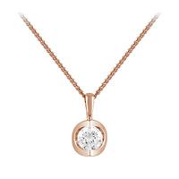 18ct Rose Gold 0.33ct Tension Set Diamond Pendant