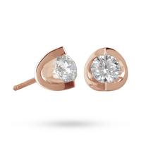 18ct Rose Gold 0.70ct Tension set Diamond Earrings