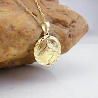 18K Golden Plated Horse Coin Pendant