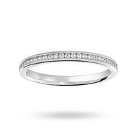 18 Carat White Gold 0.12 Carat Brilliant Cut Half Eternity Ring