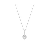 18ct White Gold 0.50ct Diamond Rosette Halo Pendant