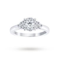 18ct white gold 050 carat total weight multi stonetrefoil ring ring st ...