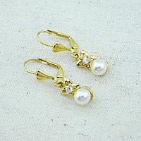18k gold plated pearl earrings