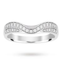 18ct White Gold 0.30 Total Carat Weight Diamond Set Shaped Band