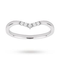 18ct White Gold 0.09 Total Carat Weight Diamond Set Shaped Band