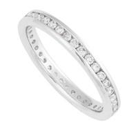 18ct white gold 0.50 carat diamond full eternity ring