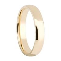 18ct gold 4mm classic court plain wedding ring