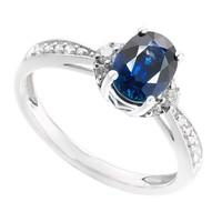 18ct white gold sapphire and diamond ring