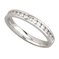 18ct white gold 0.50 carat diamond channel-set ring