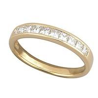 18ct gold 0.50 carat princess cut diamond eternity ring