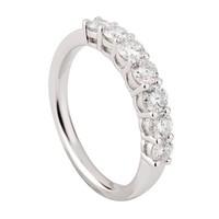 18ct white gold 0.75 carat claw-set diamond eternity ring