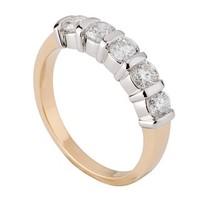 18ct two colour gold 1.00 carat diamond ring