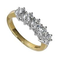 18ct gold 1.00 carat diamond five stone ring