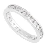 18ct white gold 100 carat diamond full eternity ring