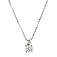 18ct white gold 0.75 carat diamond pendant