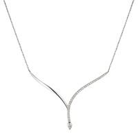 18ct white gold 0.65 carat diamond necklace