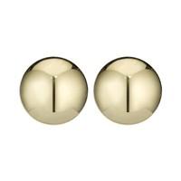 18ct gold 6mm plain ball stud earrings