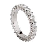 18ct white gold 2.00 carat diamond full eternity ring