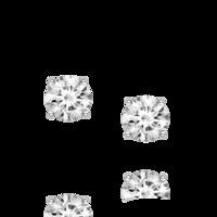 18ct White Gold 0.11 Carat Diamond Solitaire Stud Earrings