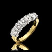 18ct Yellow Gold 0.34ct Diamond Five Stone Eternity Ring