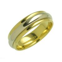 18ct Yellow and White Gold Two Tone Wedding Ring