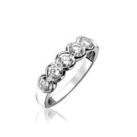 18ct White Gold 0.77 Carat Diamond Five Stone Half Eternity Ring
