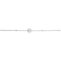 18ct White Gold Flower Double Strand 0.37 carat Diamond Bracelet