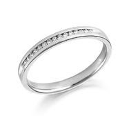 18ct White Gold Diamond Channel Wedding Ring