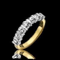 18ct yellow gold seven stone 026 carat diamond eternity ring
