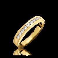 18ct yellow gold 032ct diamond nine stone channel set ring