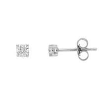 18ct White Gold 0.20 Carat Diamond Solitaire Stud Earrings