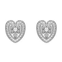 18ct White Gold 0.15ct Diamond House Style Leaf Stud Earrings