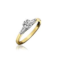 18ct Yellow Gold Three Stone 0.34 Carat Diamond Ring