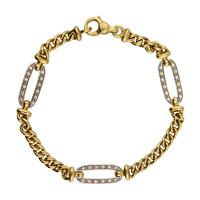 18ct Yellow and White Gold 0.18 Carat Diamond Bracelet