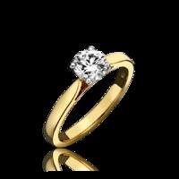 18ct yellow gold 121ct diamond brilliant cut solitaire ring