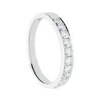 18ct White Gold 0.50ct Diamond Brilliant Cut Half Eternity Ring