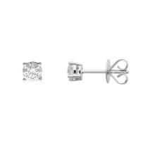 18ct White Gold 0.50 Carat Diamond Solitaire Stud Earrings