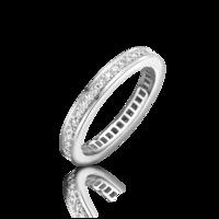 18ct White Gold Pave Set 0.20 Carat Diamond Full Eternity Ring