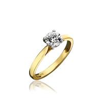 18ct yellow gold 016 carat diamond solitaire ring