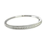18ct White Gold 2.79 Carat Diamond Bangle Bracelet