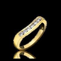 18ct yellow gold 035ct diamond seven stone channel set ring